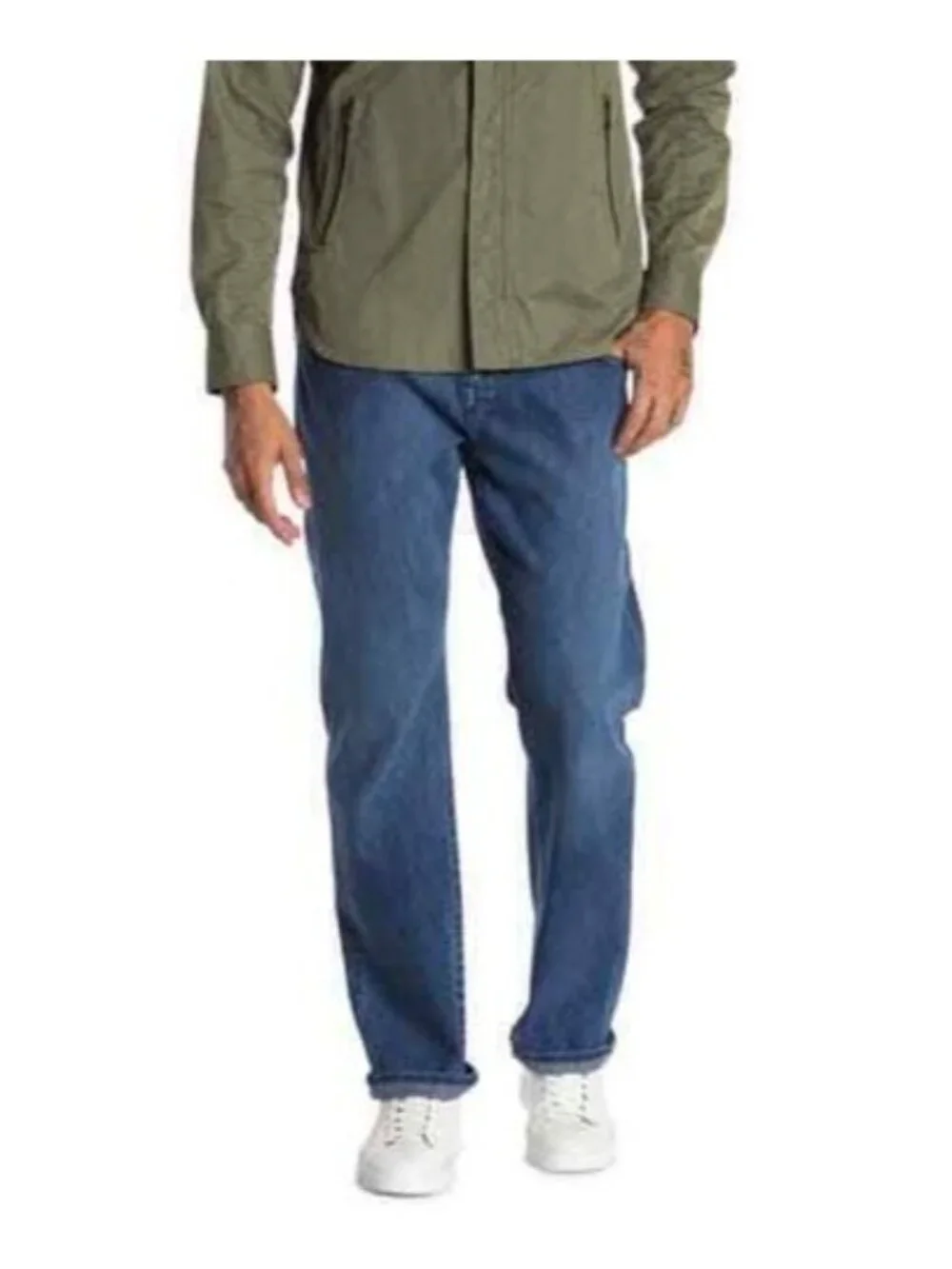 True Religion Men's Ricky Relaxed Straight Leg Blue Denim Jeans Size 38